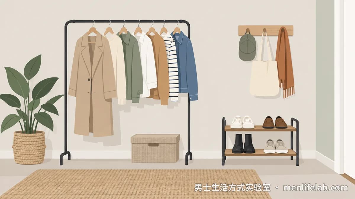 15 平米出租屋收纳:800 元解决衣服、桌面、玄关 3 个堆积点